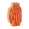 Vaas zebra - rood/oranje - 20.8x13x5.2 cm